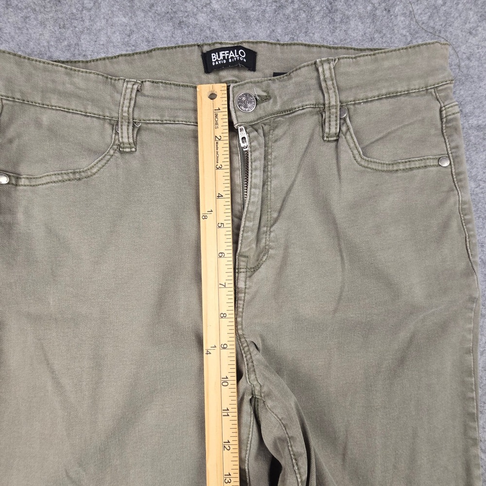 Buffalo David Bitton Havana Jeans Womens 12/32 Olive Green High Rise Skinny Pant - Picture 4 of 9